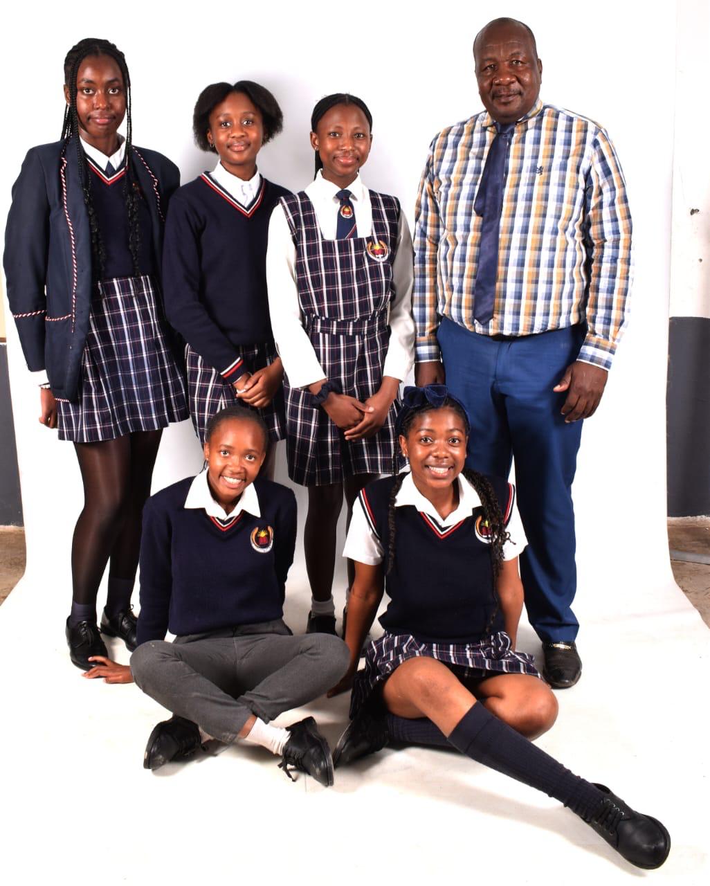 Princefield Trust senior phase pupils with a teacher